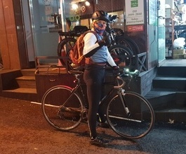Friendly bike rider from Saudi
