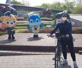 부산에서온 용감한 숙녀분이 국토종주 도전하러 서울 자전